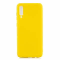Силіконовий (TPU) чохол Deexe Matte Case для Samsung Galaxy A70 (A705) - Yellow