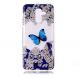 Силиконовый (TPU) чехол Deexe Pretty Glossy для Samsung Galaxy A6+ 2018 (A605) - Blue Butterfly. Фото 1 из 4