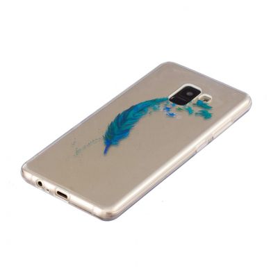 Силиконовый (TPU) чехол Deexe Pretty Glossy для Samsung Galaxy A8+ (A730) - Feather