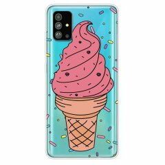 Силиконовый (TPU) чехол Deexe Pretty Glossy для Samsung Galaxy S20 (G980) - Ice Cream