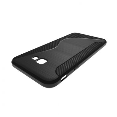 Силиконовый (TPU) чехол Deexe S Line для Samsung Galaxy J4+ (J415) - Black
