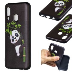 Силіконовий (TPU) чохол UniCase Color Style для Samsung Galaxy A40 (А405), Panda Climbing on Bamboo