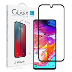 Защитное стекло ACCLAB Full Glue для Samsung Galaxy A70 (A705) - Black