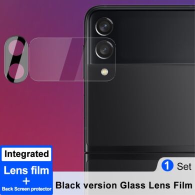 Защитное стекло на камеру IMAK Black Glass Lens для Samsung Galaxy Flip 4 - Black