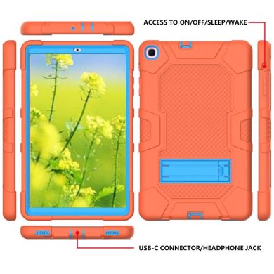Захисний чохол Deexe Color Kickstand для Samsung Galaxy Tab A 10.1 (2019) - Purple / Mint Green