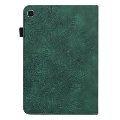 Защитный чехол Deexe Flower Print для Samsung Galaxy Tab A7 Lite (T220/T225) - Green