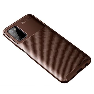 Защитный чехол Deexe Fusion для Samsung Galaxy A03s (A037) - Brown