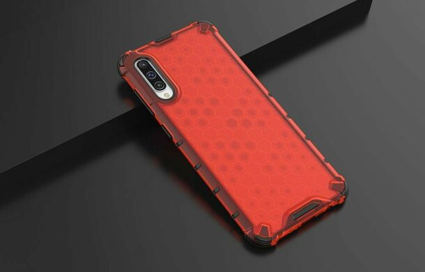 Защитный чехол Deexe Honeycomb Series для Samsung Galaxy A50 (A505) / A30s (A307) / A50s (A507) - Red