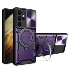 Защитный чехол Deexe Magnetic Space для Samsung Galaxy S21 Ultra (G998) - Purple