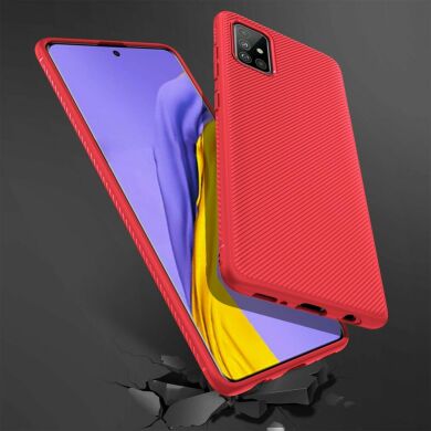 Защитный чехол UniCase Twill Soft для Samsung Galaxy A51 (A515) - Red
