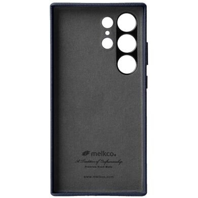 Кожаный чехол MELKCO Classic Case для Samsung Galaxy S24 Ultra (S928) - Dark Blue