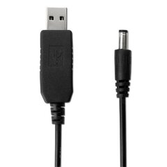 Кабель Deexe USB to DC Power Boost (5V to 12.6V) - Black