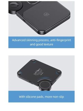 Беспроводное зарядное устройство USAMS US-CD190 15W 3 in 1 Desktop Wireless Charge - Black