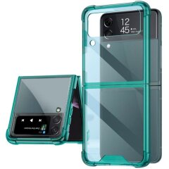 Защитный чехол GKK AirBag для Samsung Galaxy Flip 4 - Transparent Green