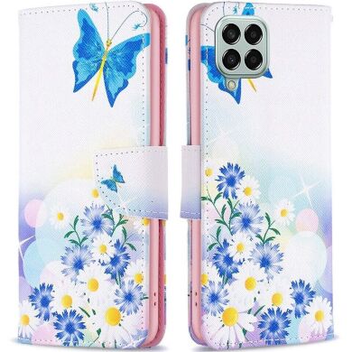 Чехол-книжка Deexe Color Wallet для Samsung Galaxy M33 (M336) - Butterfly and Flowers