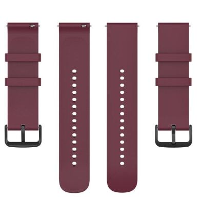 Ремінець Deexe Silicone Band для годинників з шириною кріплення 20мм - Wine Red