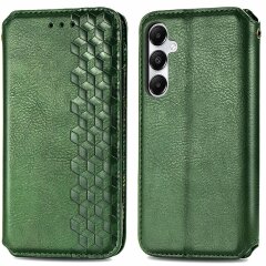 Чохол Deexe Rhombus Wallet для Samsung Galaxy A55 (A556) - Green
