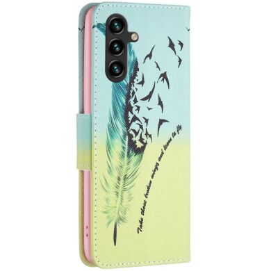 Чехол-книжка Deexe Color Wallet для Samsung Galaxy A55 (A556) - Butterfly and Flowers