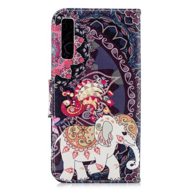 Чехол-книжка Deexe Color Wallet для Samsung Galaxy A7 2018 (A750) - Elephant and Peacock