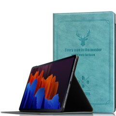Чехол-книжка UniCase Deer Pattern для Samsung Galaxy Tab S7 Plus (T970/975) / S8 Plus (T800/806) - Blue