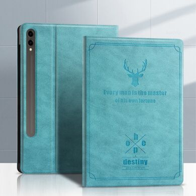 Чехол-книжка UniCase Deer Pattern для Samsung Galaxy Tab S9 (X710/716) - Green