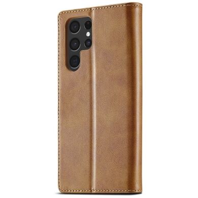 Чехол LC.IMEEKE Wallet Case для Samsung Galaxy S22 Ultra - Light Brown
