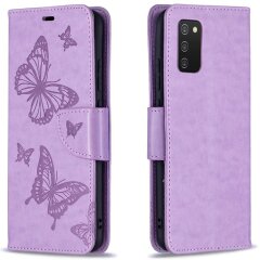 Чехол UniCase Butterfly Pattern для Samsung Galaxy A02s (A025) - Purple