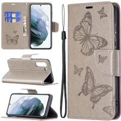 Чехол UniCase Butterfly Pattern для Samsung Galaxy S21 FE (G990) - Grey