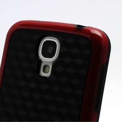 Силиконовая накладка Deexe Cube Pattern для Samsung Galaxy S4 (i9500) - Red