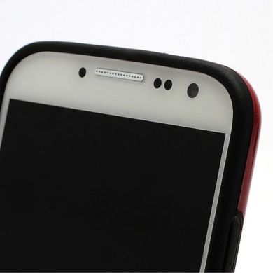 Силиконовая накладка Deexe Cube Pattern для Samsung Galaxy S4 (i9500) - Red