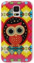 Силиконовая накладка Deexe Owl Series для Samsung Galaxy S5 (G900) - Mosaic Owl