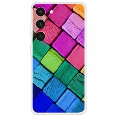 Силиконовый (TPU) чехол Deexe Life Style для Samsung Galaxy S23 (S911) - Colorful Block