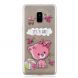 Силиконовый (TPU) чехол Deexe Pretty Glossy для Samsung Galaxy A8+ (A730) - Pink Cat. Фото 5 из 5