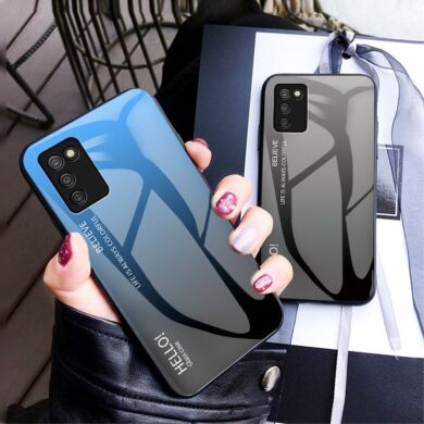 Защитный чехол Deexe Gradient Color для Samsung Galaxy A03s (A037) - Black / Blue