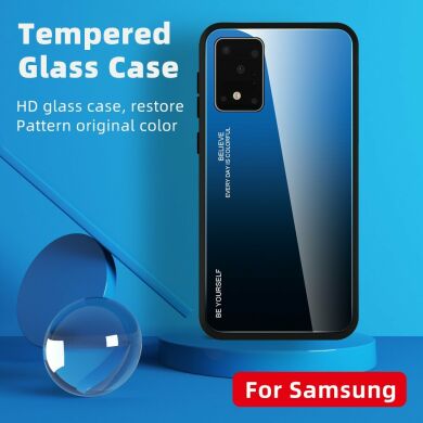 Защитный чехол Deexe Gradient Color для Samsung Galaxy S20 Plus (G985) - Blue / Black