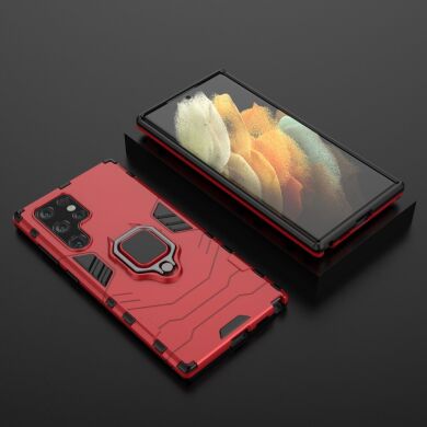 Защитный чехол Deexe Hybrid Case для Samsung Galaxy S22 Ultra - Red