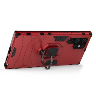 Защитный чехол Deexe Hybrid Case для Samsung Galaxy S22 Ultra - Red