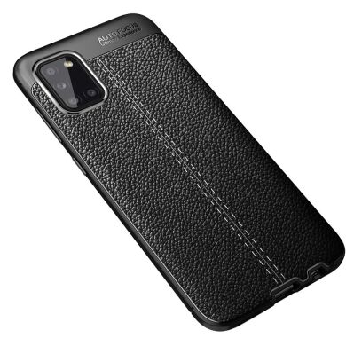 Защитный чехол Deexe Leather Cover для Samsung Galaxy A02s (A025) - Black