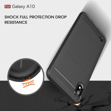 Захисний чохол UniCase Carbon для Samsung Galaxy A10 (A105) - Black