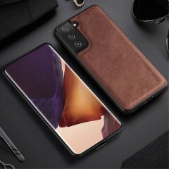 Защитный чехол X-LEVEL Leather Back Cover для Samsung Galaxy S21 (G991) - Brown
