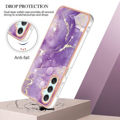 Защитный чехол Deexe Marble Style для Samsung Galaxy A25 (A256) - Light Purple
