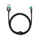 Кабель Baseus MVP 2 Elbow-shaped USB to Type-C (100W, 1m) CAVP000421 - Black / Blue. Фото 5 из 24