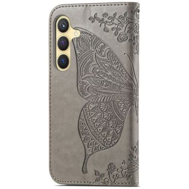 Чехол UniCase Butterfly Pattern для Samsung Galaxy S24 Plus - Grey