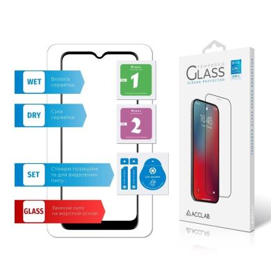 Защитное стекло ACCLAB Full Glue для Samsung Galaxy A02s (A025) - Black