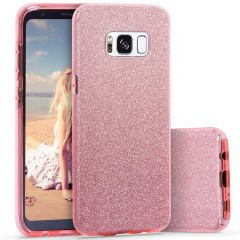 Силиконовый (TPU) чехол UniCase Glitter Cover для Samsung Galaxy S8 Plus (G955) - Rose Gold
