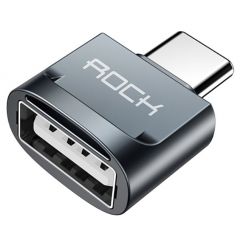 Адаптер ROCK OTG type-c to USB - Black