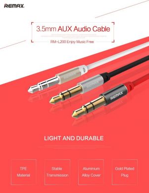 AUX-кабель REMAX RM-L100 (1m) - Black
