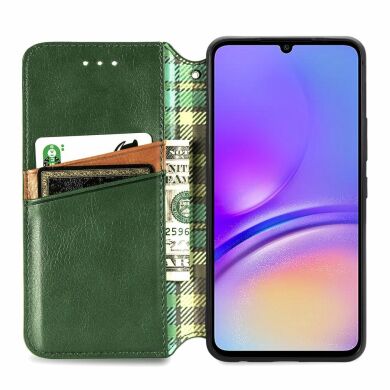 Чехол Deexe Rhombus Wallet для Samsung Galaxy A05 (A055) - Green