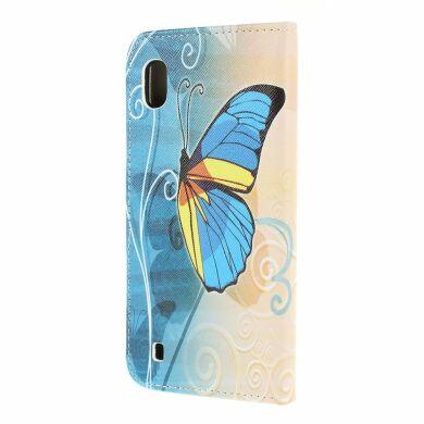 Чехол-книжка Deexe Color Wallet для Samsung Galaxy A10 (A105) - Blue Butterfly