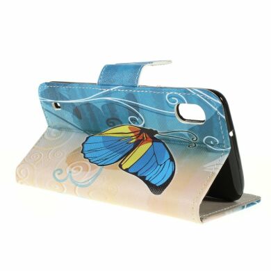 Чехол-книжка Deexe Color Wallet для Samsung Galaxy A10 (A105) - Blue Butterfly
